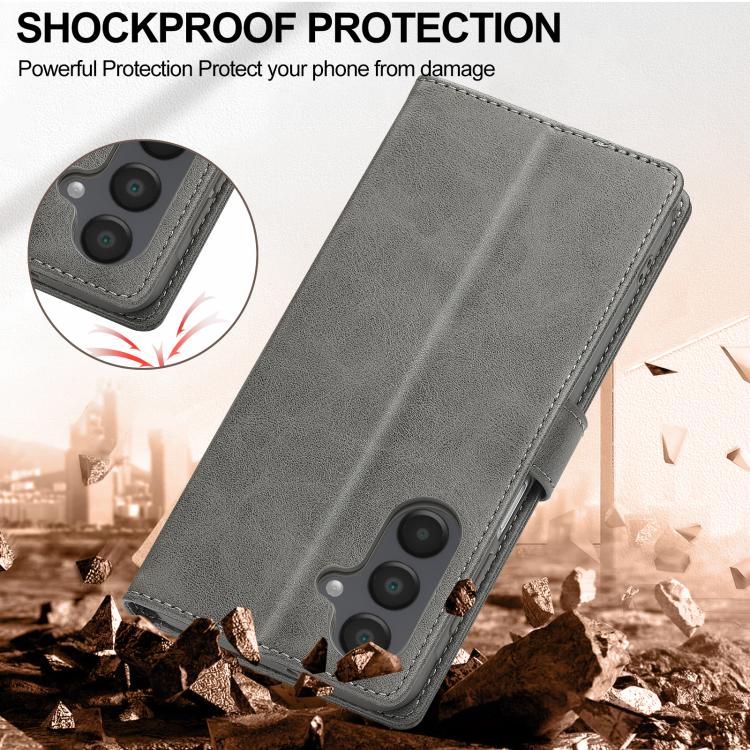 For Samsung Galaxy S25 FE 5G LC.IMEEKE Calf Texture Leather Phone Case