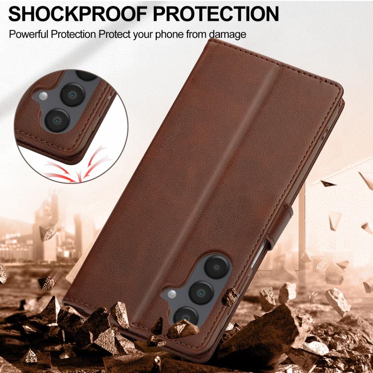For Samsung Galaxy S25 FE 5G LC.IMEEKE Calf Texture Leather Phone Case