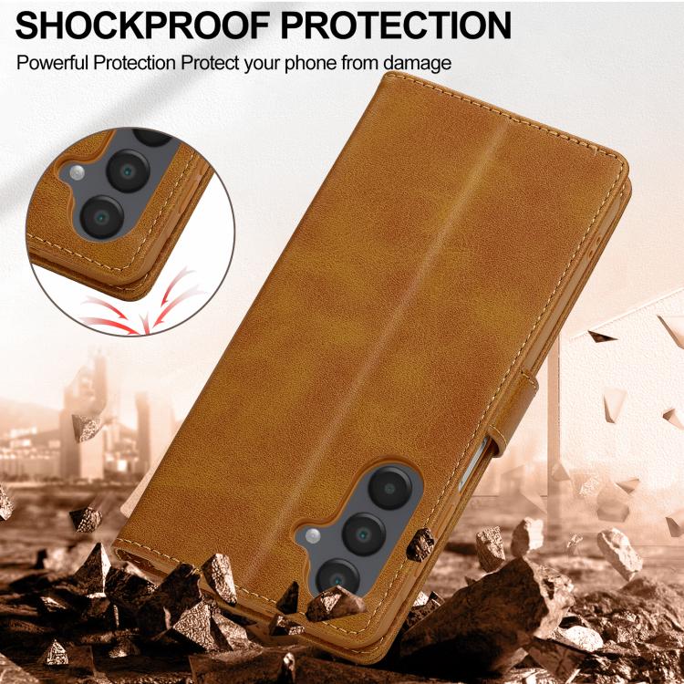 For Samsung Galaxy S25 FE 5G LC.IMEEKE Calf Texture Leather Phone Case