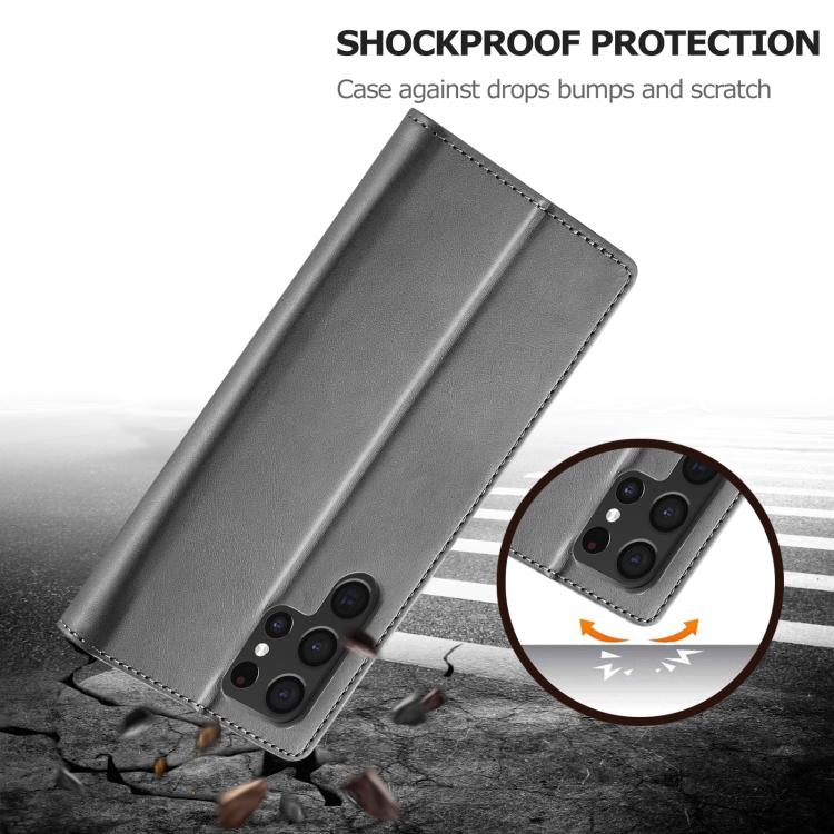 For Samsung Galaxy S26 Ultra 5G LC.IMEEKE Calf Texture Leather Phone Case