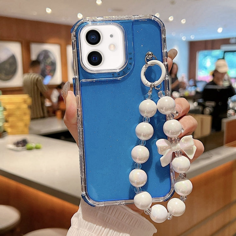 For iPhone 11 TPU + PC + Glitter Sequins Full Coverage Phone Case with Bracelet