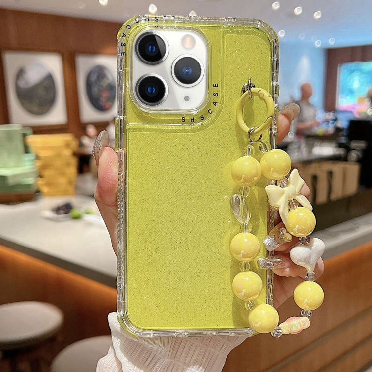 For iPhone 11 Pro TPU + PC + Glitter Sequins Full Coverage Phone Case with Bracelet