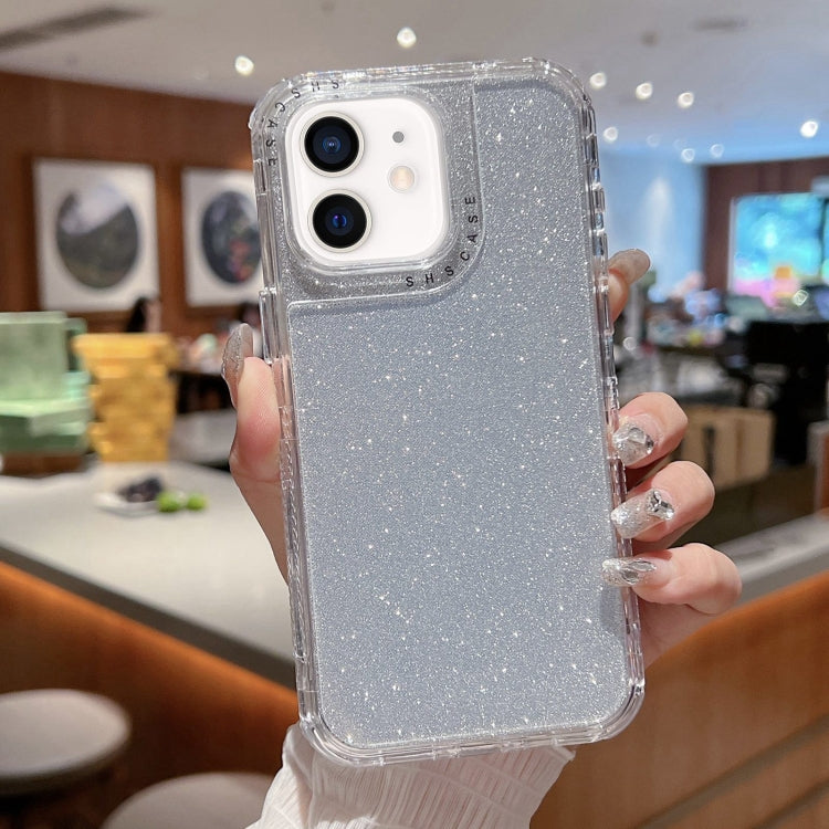 For iPhone 11 TPU + PC + Glitter Paper Full Coverage Phone Case
