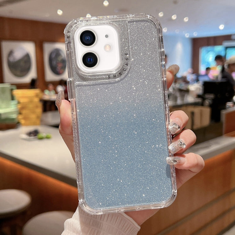 For iPhone 11 TPU + PC + Glitter Paper Full Coverage Phone Case