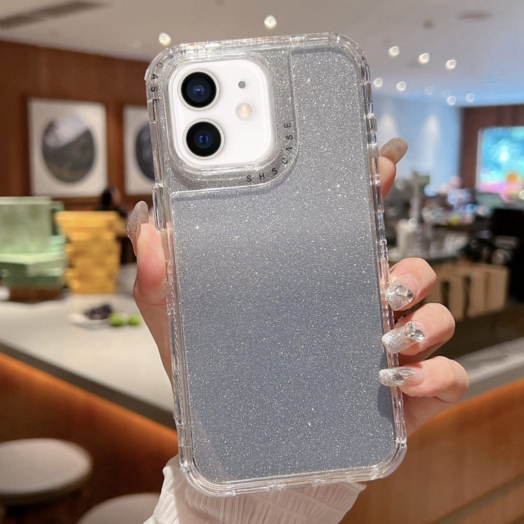 For iPhone 11 TPU + PC + Glitter Paper Full Coverage Phone Case