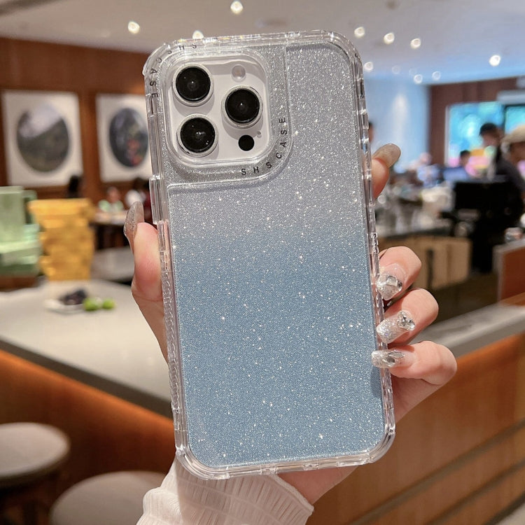 For iPhone 15 Pro TPU + PC + Glitter Paper Full Coverage Phone Case