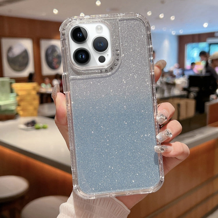 For iPhone 13 Pro TPU + PC + Glitter Paper Full Coverage Phone Case