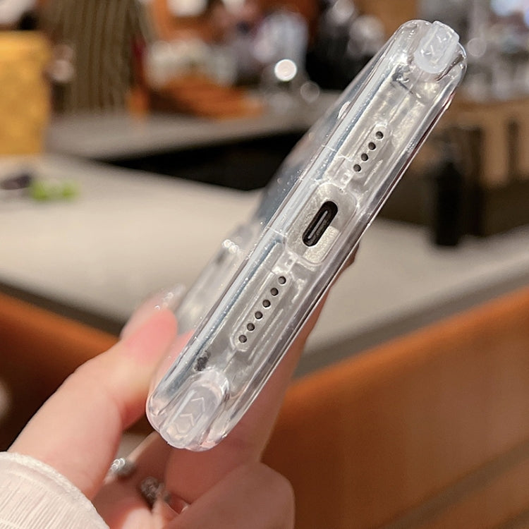 For iPhone 14 Pro TPU + PC + Glitter Paper Full Coverage Phone Case