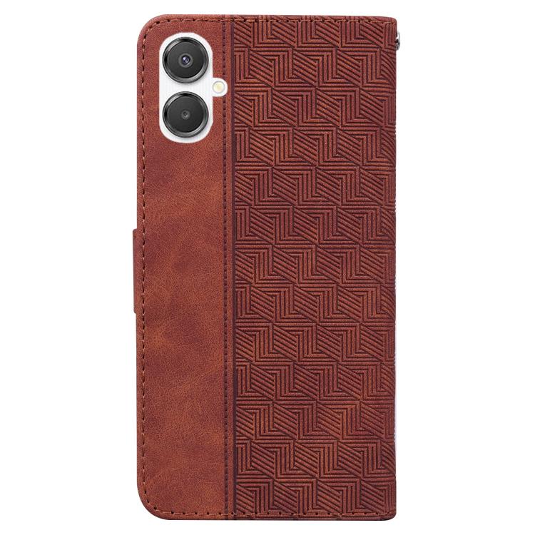 For Samsung Galaxy A25 5G / A25e JP Edition Geometric Embossed Leather Phone Case