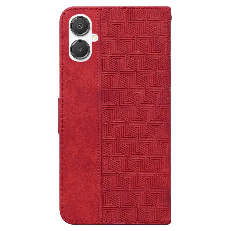 For Samsung Galaxy A25 5G / A25e JP Edition Geometric Embossed Leather Phone Case
