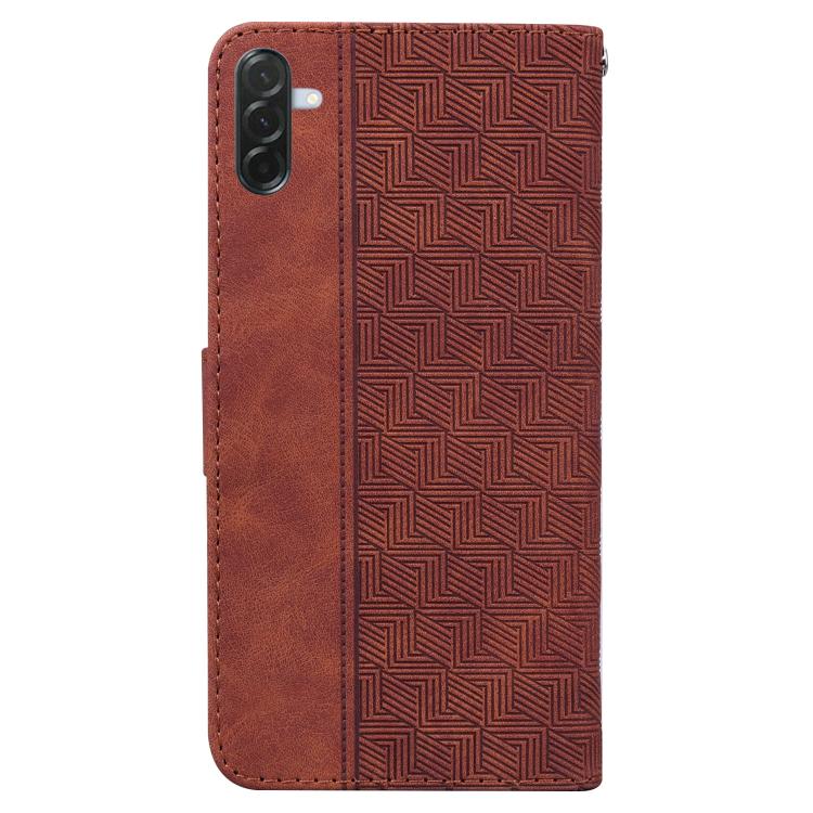 For Samsung Galaxy A37 5G / A36 5G Geometric Embossed Leather Phone Case