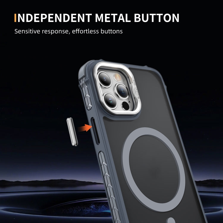 For iPhone 12 Pro Max Rainbow Series Skin Feel MagSafe Lens Holder Phone Case