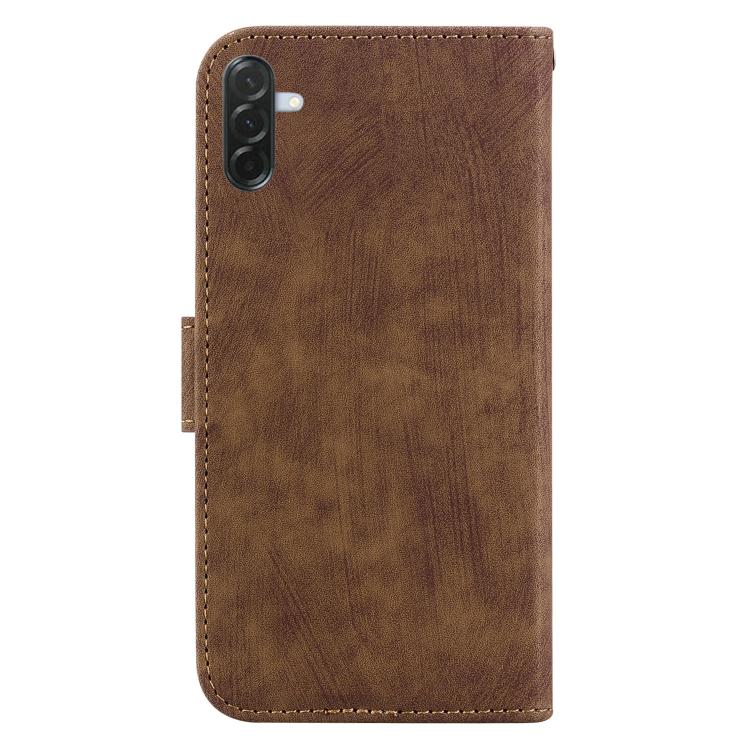 For Samsung Galaxy A57 5G Little Tiger Embossed Leather Phone Case
