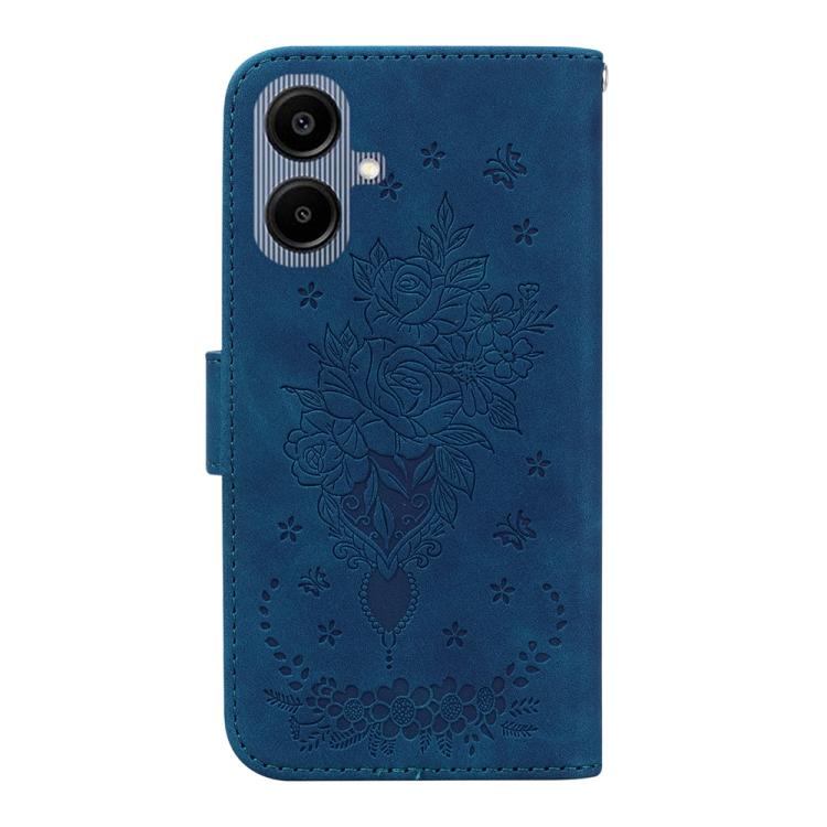 For Samsung Galaxy A07 4G / A06 4G / 5G Butterfly Rose Embossed Leather Phone Case