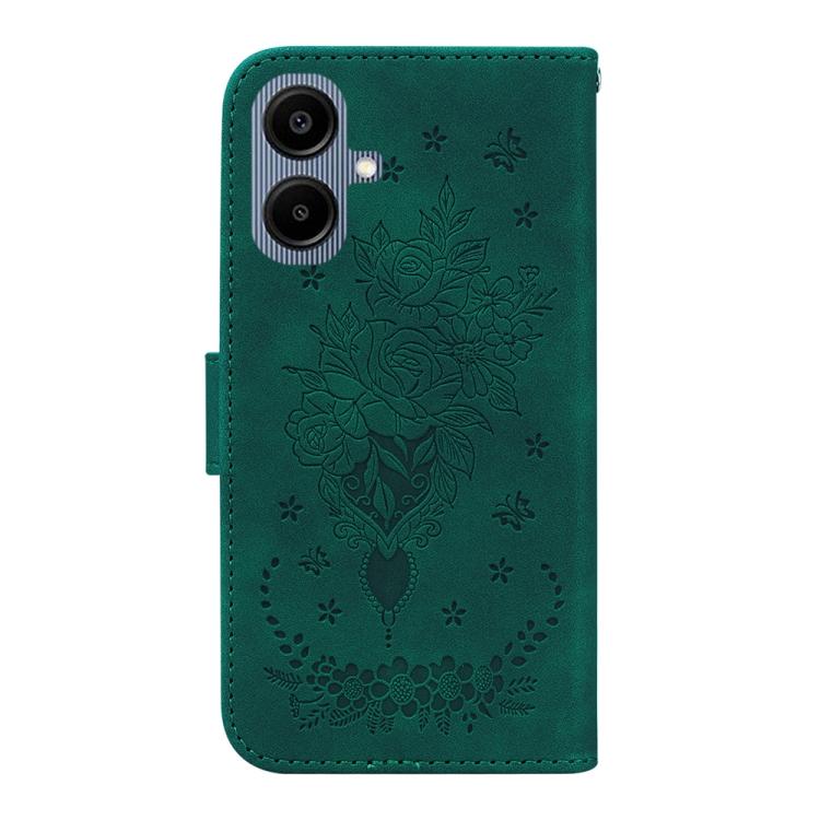 For Samsung Galaxy A07 4G / A06 4G / 5G Butterfly Rose Embossed Leather Phone Case