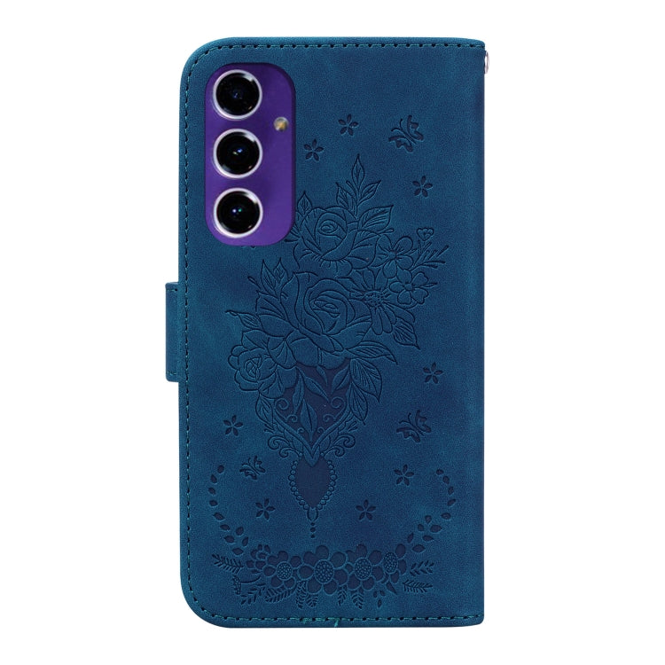 For Samsung Galaxy A16 5G Butterfly Rose Embossed Leather Phone Case