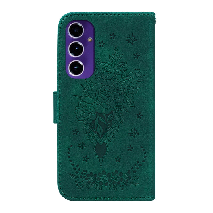 For Samsung Galaxy A16 5G Butterfly Rose Embossed Leather Phone Case