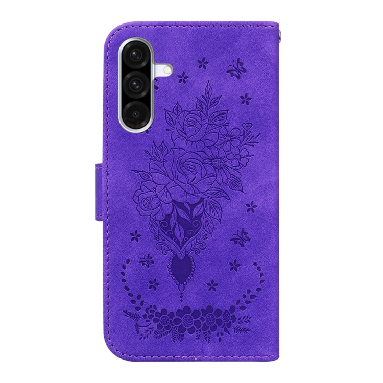 For Samsung Galaxy A26 5G Butterfly Rose Embossed Leather Phone Case
