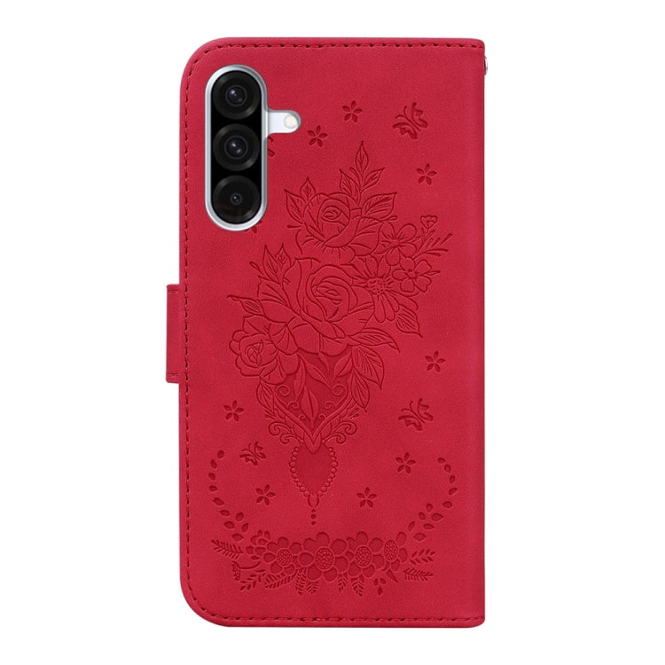 For Samsung Galaxy A26 5G Butterfly Rose Embossed Leather Phone Case