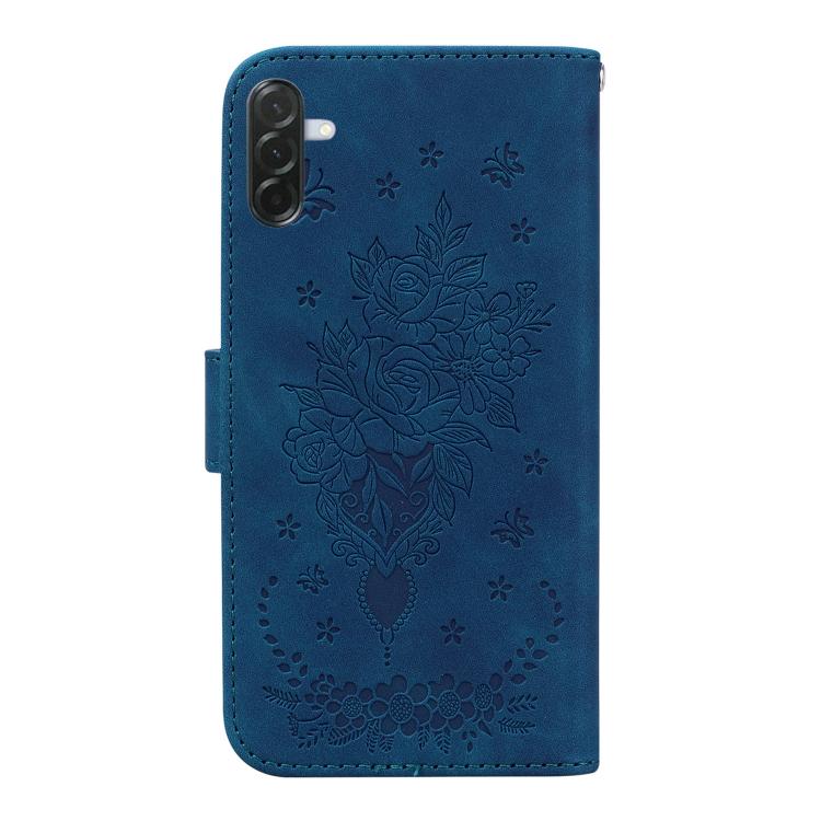 For Samsung Galaxy A57 5G Butterfly Rose Embossed Leather Phone Case