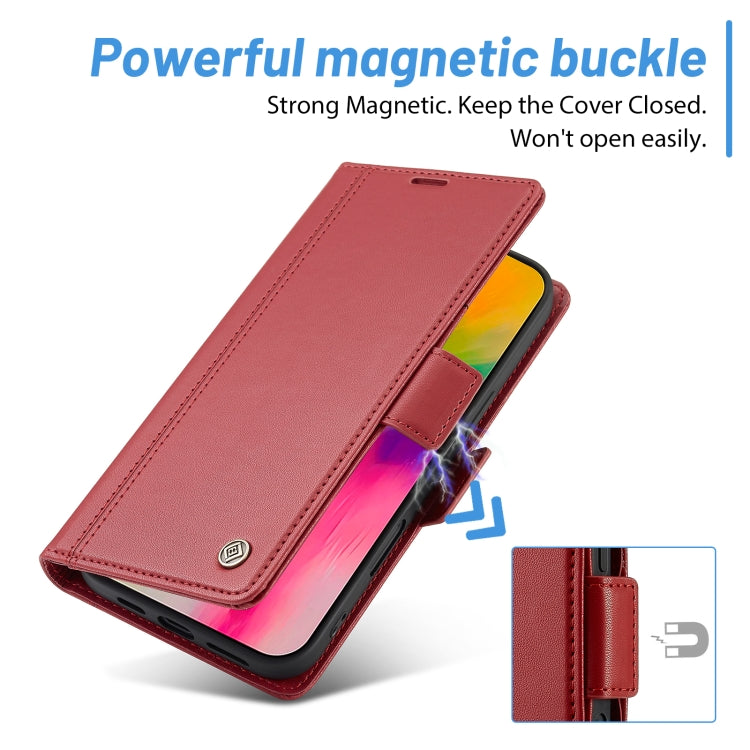 For iPhone 16 LC.IMEEKE Skin-friendly Card Slots Leather Phone Case