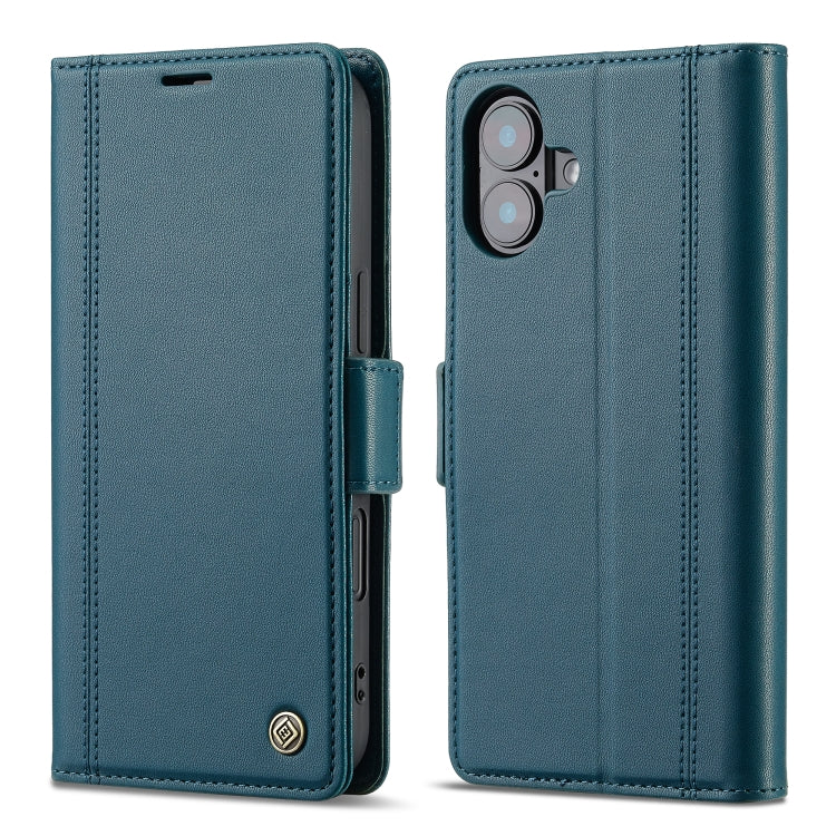 For iPhone 16 Plus LC.IMEEKE Skin-friendly Card Slots Leather Phone Case