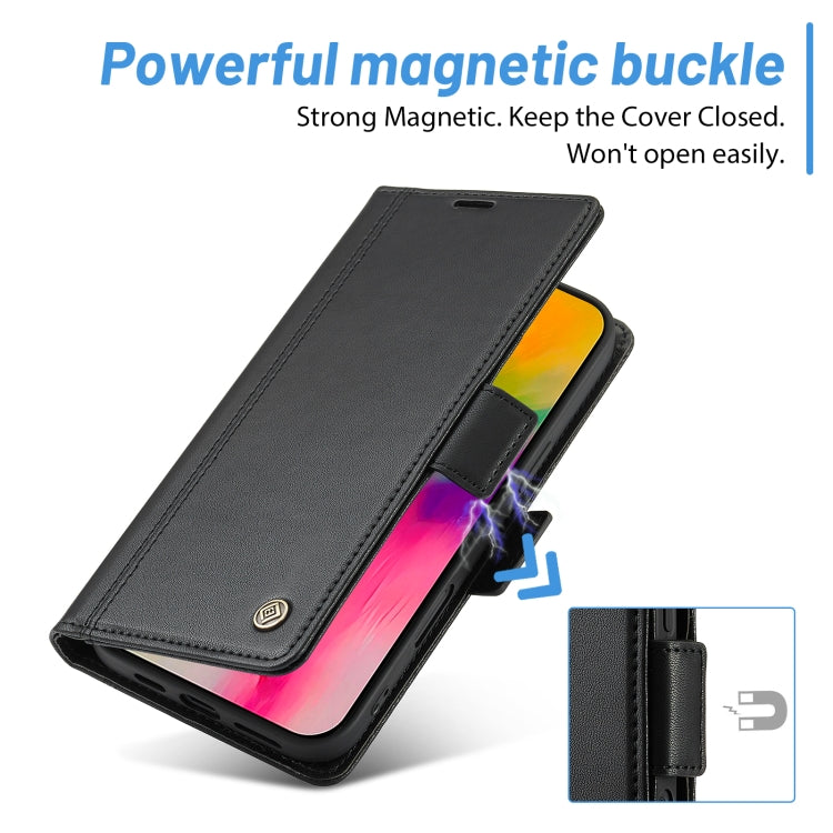 For iPhone 16 Pro LC.IMEEKE Skin-friendly Card Slots Leather Phone Case