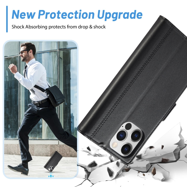 For iPhone 16 Pro LC.IMEEKE Skin-friendly Card Slots Leather Phone Case