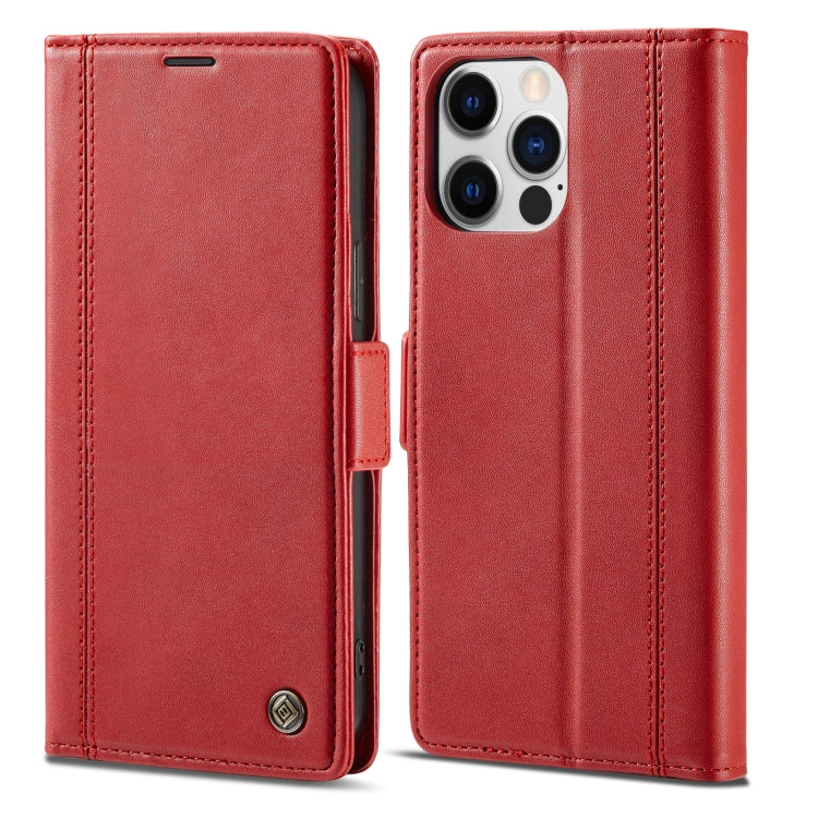 For iPhone 16 Pro LC.IMEEKE Skin-friendly Card Slots Leather Phone Case