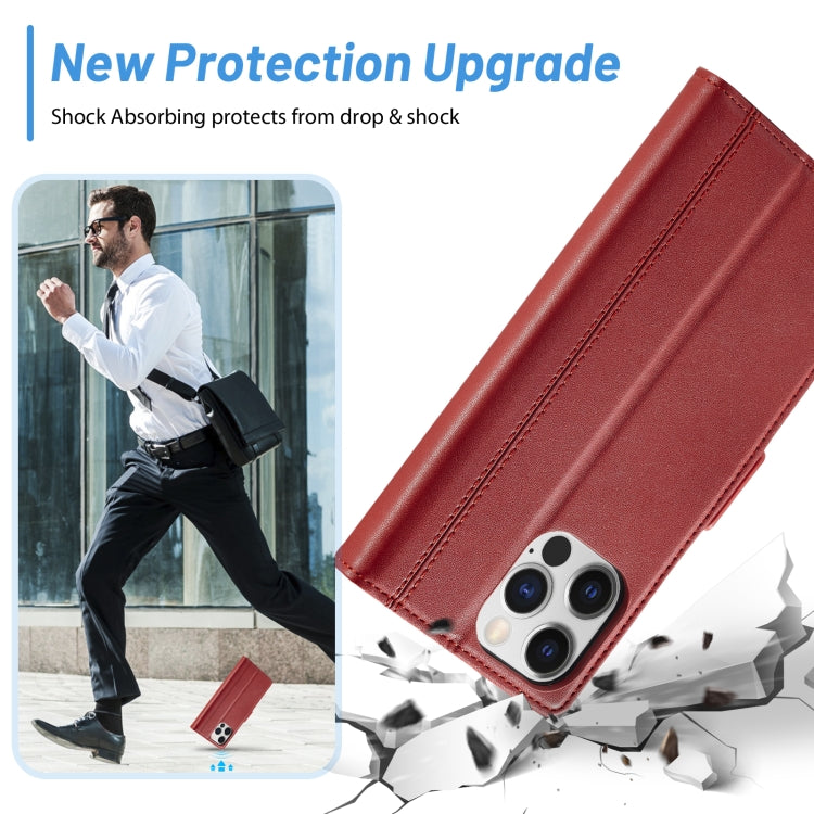 For iPhone 16 Pro LC.IMEEKE Skin-friendly Card Slots Leather Phone Case
