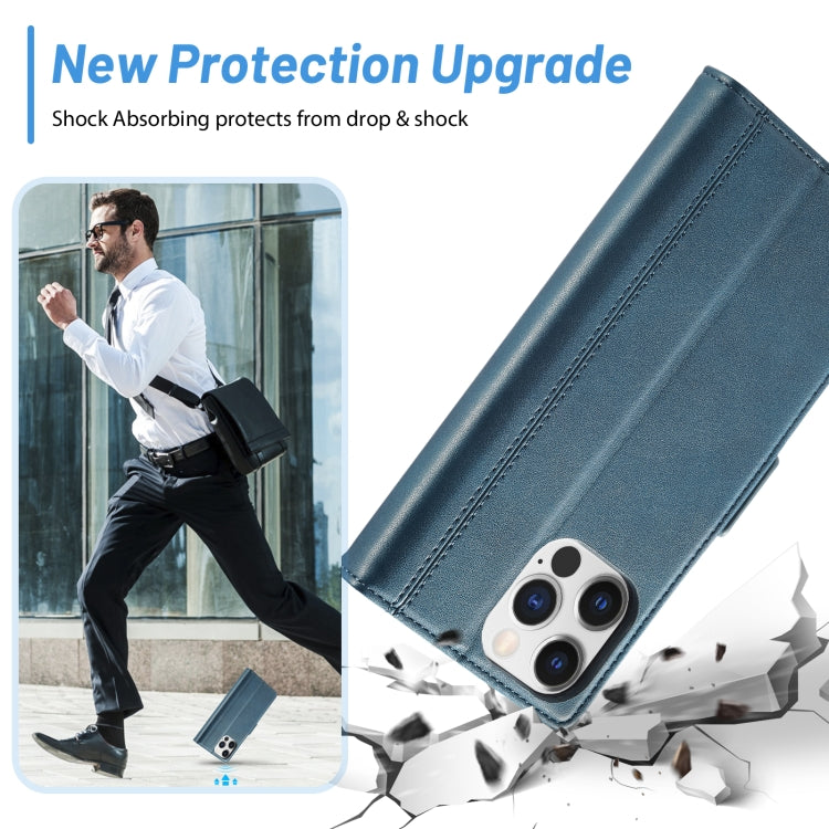For iPhone 16 Pro LC.IMEEKE Skin-friendly Card Slots Leather Phone Case