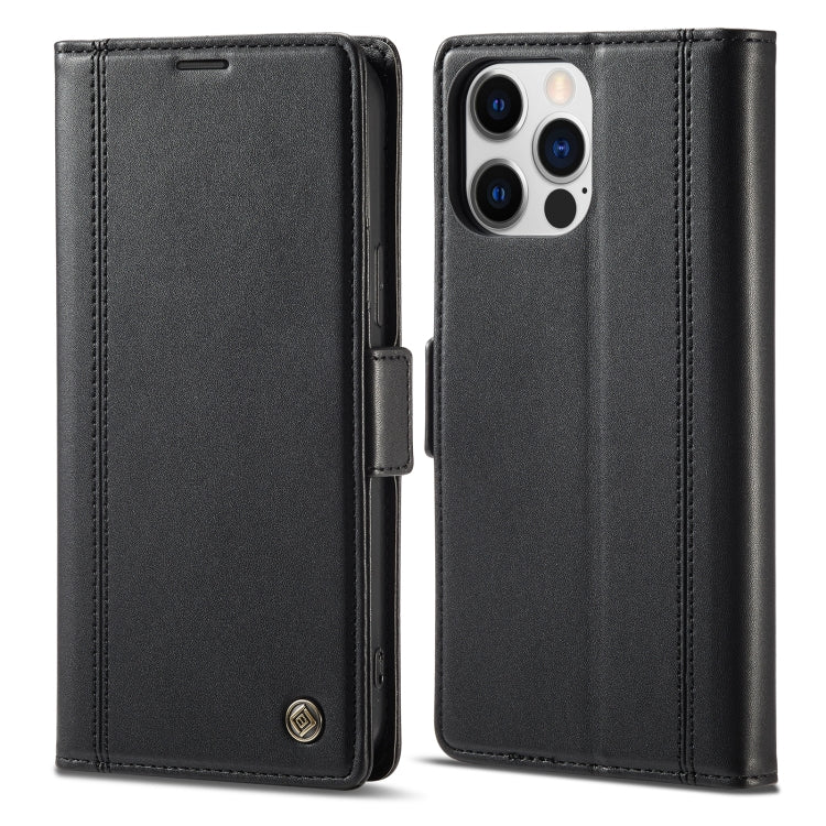 For iPhone 16 Pro Max LC.IMEEKE Skin-friendly Card Slots Leather Phone Case