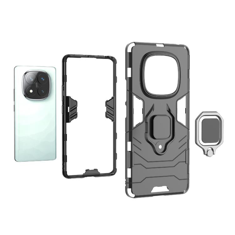 For Redmi Note 14 Pro 4G Global Shockproof PC + TPU Holder Phone Case