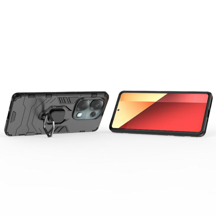 For Redmi Note 14S 4G Shockproof PC + TPU Holder Phone Case