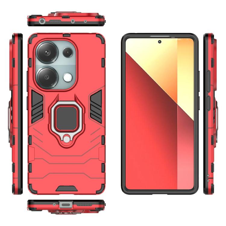 For Redmi Note 14S 4G Shockproof PC + TPU Holder Phone Case