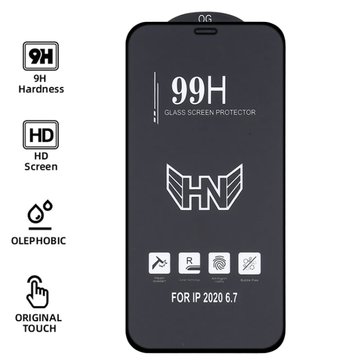For iPhone 12 Pro Max High Aluminum Large Arc Full Screen Tempered Glass Film