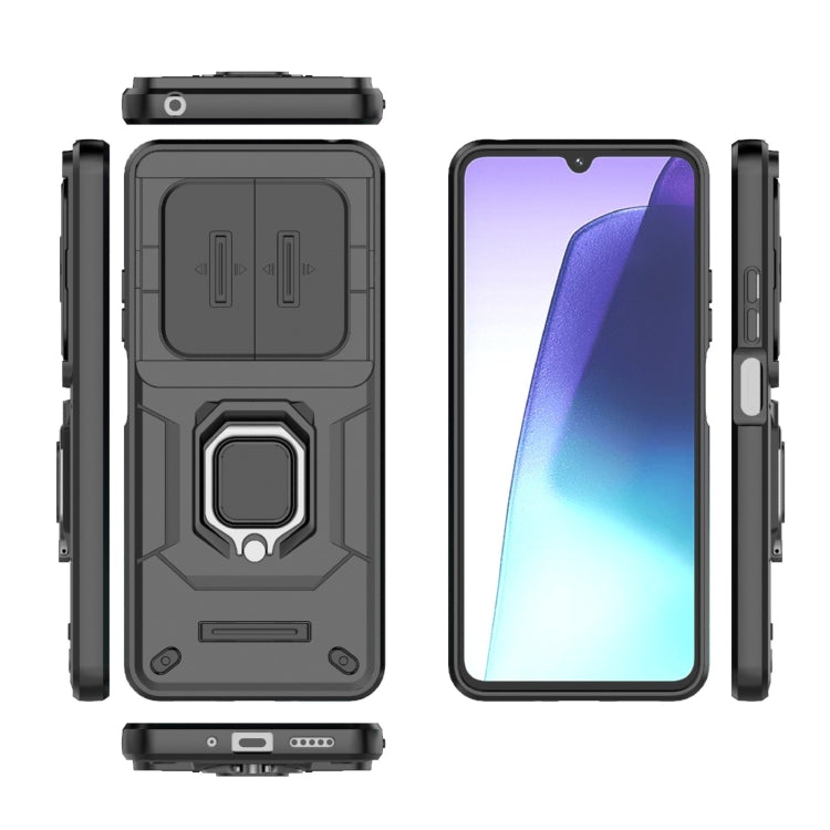 For Redmi 14C 4G Sliding Camshield TPU + PC Shockproof Phone Case with Holder