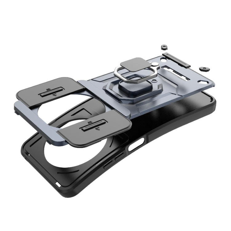 For Redmi 14C 4G Sliding Camshield TPU + PC Shockproof Phone Case with Holder