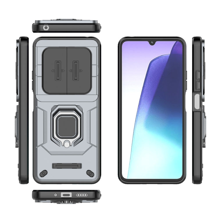 For Redmi 14C 4G Sliding Camshield TPU + PC Shockproof Phone Case with Holder