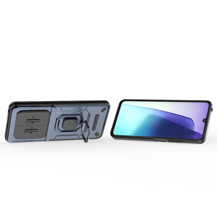 For Redmi 14C 4G Sliding Camshield TPU + PC Shockproof Phone Case with Holder