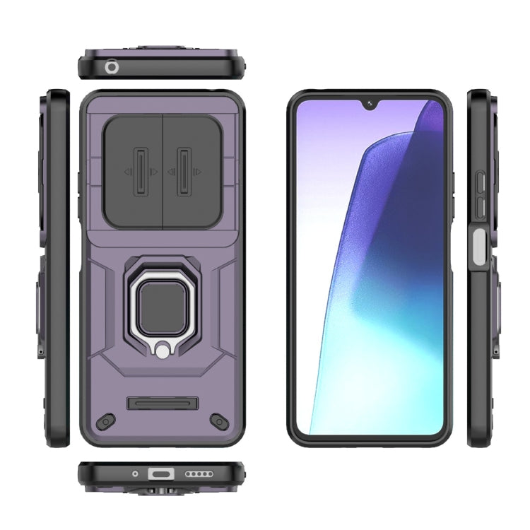For Redmi 14C 4G Sliding Camshield TPU + PC Shockproof Phone Case with Holder