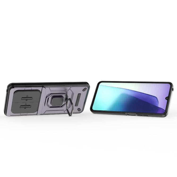 For Redmi 14C 4G Sliding Camshield TPU + PC Shockproof Phone Case with Holder