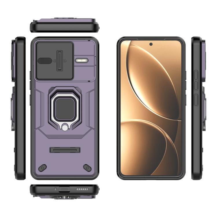 For Redmi K80 Pro / Poco F7 Ultra Sliding Camshield TPU + PC Shockproof Phone Case with Holder