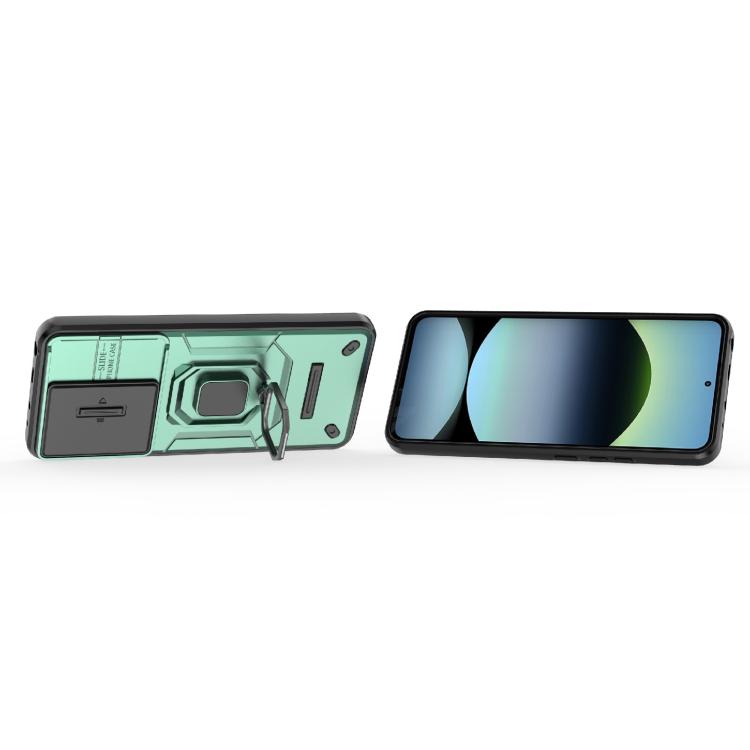 For Redmi Note 14 4G 163.25mm Global Sliding Camshield TPU + PC Shockproof Phone Case with Holder