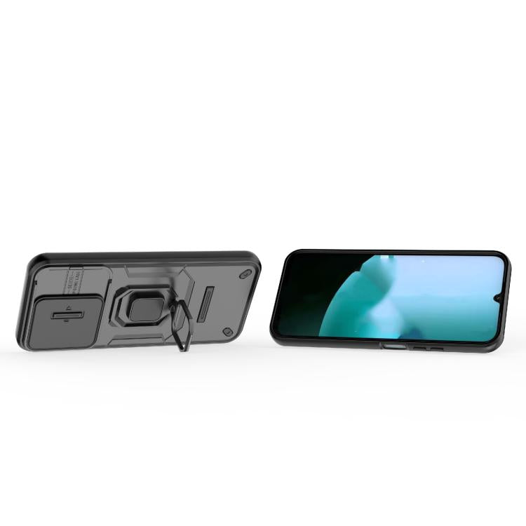 For Redmi 15C 5G / 4G EU 173mm Sliding Camshield TPU + PC Shockproof Phone Case with Holder