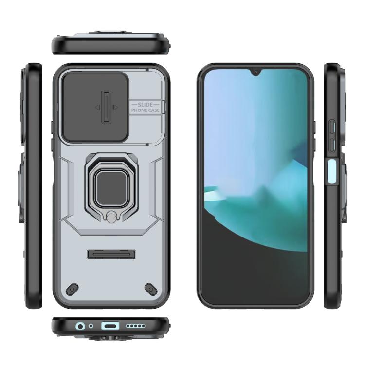 For Redmi 15C 5G / 4G EU 173mm Sliding Camshield TPU + PC Shockproof Phone Case with Holder