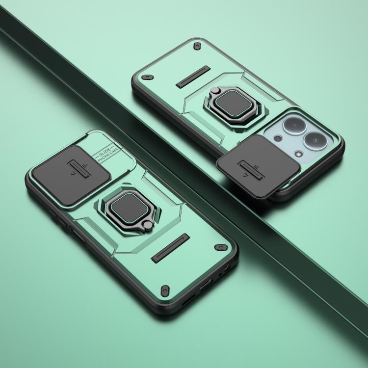 For Redmi 15C 5G / 4G EU 173mm Sliding Camshield TPU + PC Shockproof Phone Case with Holder