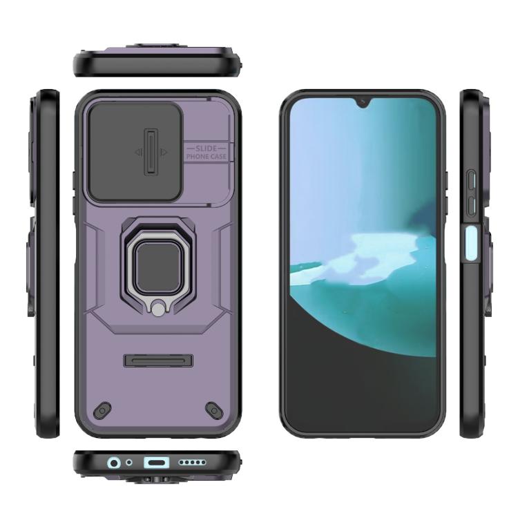 For Redmi 15C 5G / 4G EU 173mm Sliding Camshield TPU + PC Shockproof Phone Case with Holder