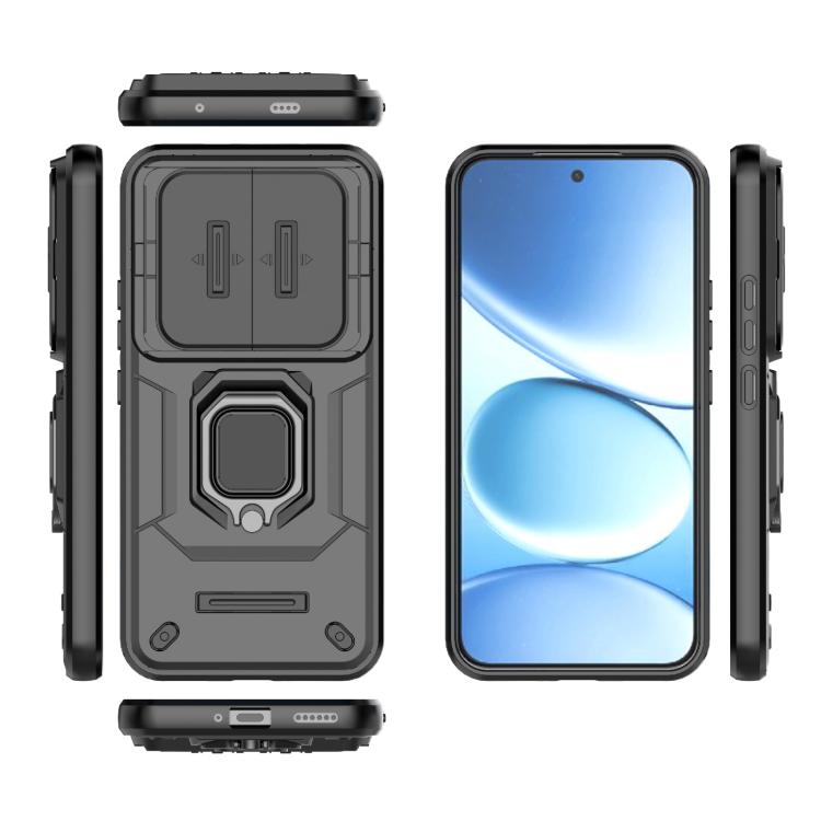 For Redmi Note 15 Pro+ 5G Global 163.3mm Sliding Camshield TPU + PC Shockproof Phone Case with Holder