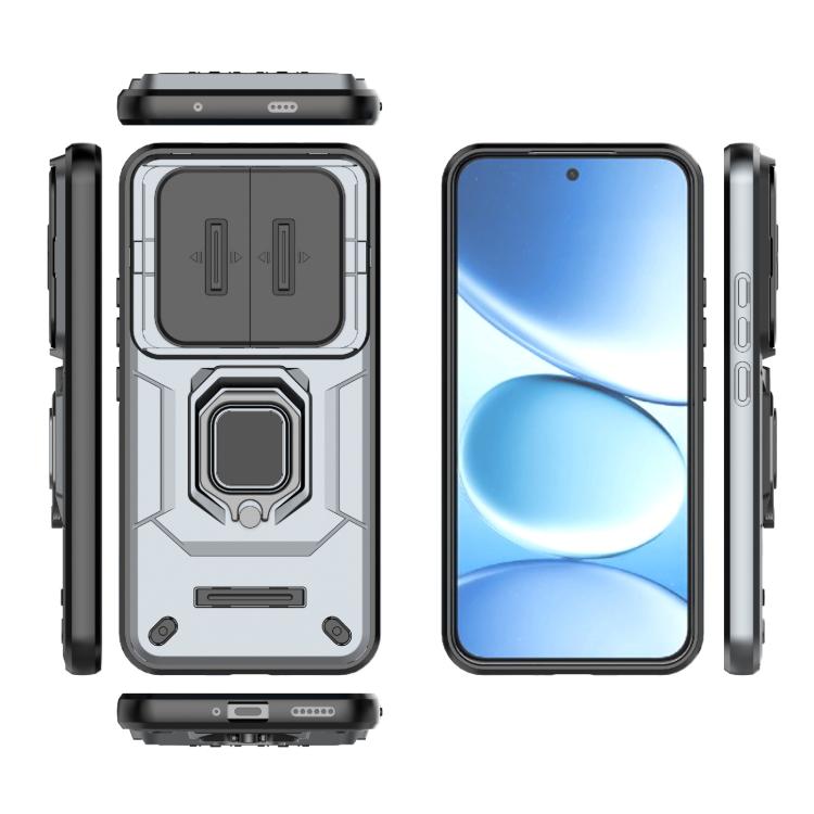 For Redmi Note 15 Pro+ 5G Global 163.3mm Sliding Camshield TPU + PC Shockproof Phone Case with Holder